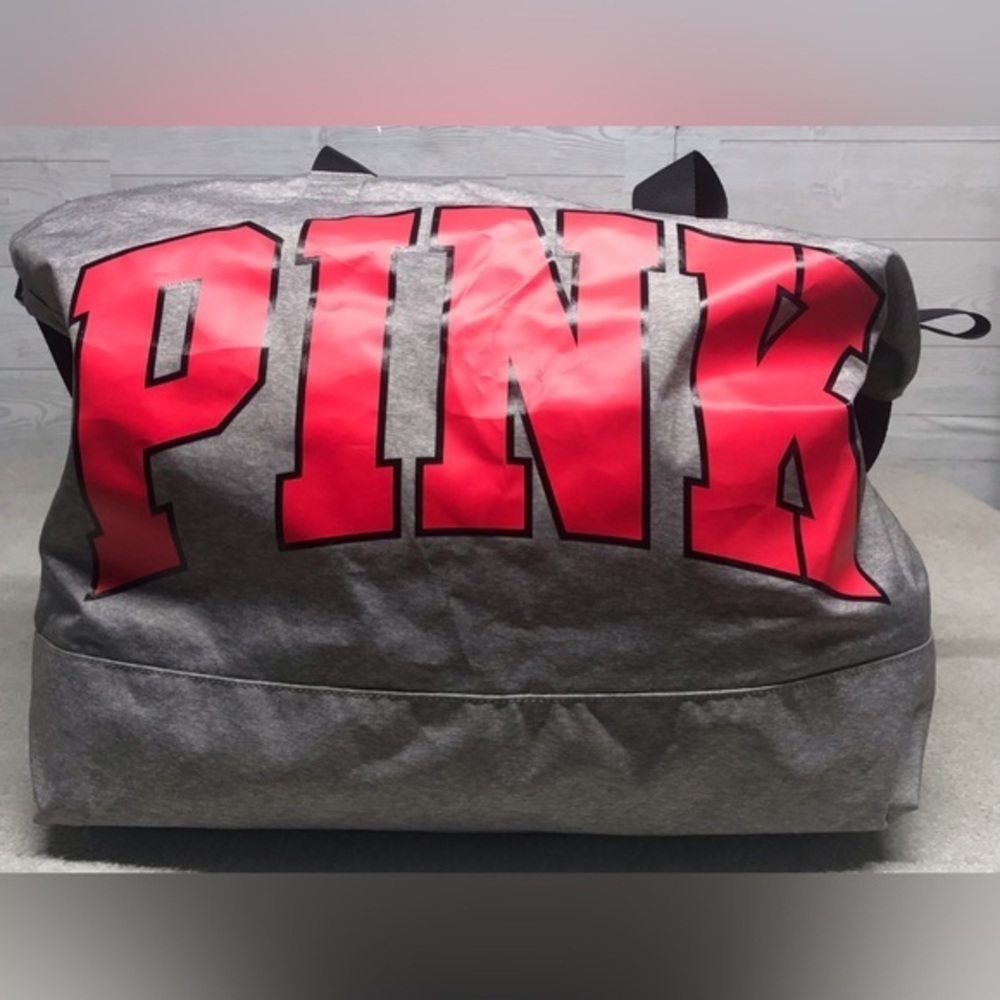 Pink Victoria Secret Oversized Grey Pink & Black‎ Tote/Shoulder Bag NWOT
